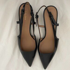 & Other Stories Black Pointed Toe Kitten Heel size 40